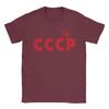 Men Retro Soviet CCCP T Shirts  100 Cotton Tops Novelty Short Sleeve Crewneck Tee Shirt Gift Idea TShirt