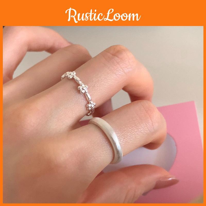 Chic And Trendy Open Adjustable Floral Copper Ring For Women In 2024 Summer