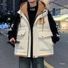 Men's Winter Two-Piece Look Vest: Thickened Down Cotton Casual Cape Coat