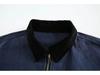 Men's Retro Blue Detroit Workwear Jacket - Heavyweight Spring/Autumn Color Block Lapel Outerwear