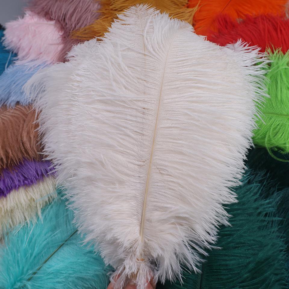 50pcs Ostrich Feathers for Crafts Wedding Decoration Handicraft Accessories Table Centerpieces Carnival Plumas Decor Wholesale