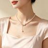 Dreamy Butterfly Tassel Imitation Pearl Necklace for Women, Everyday Collarbone Chain Fashion New Style Woolen Necklace Accessory