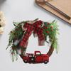 Christmas Decorative Rattan Woven Tape Chic Rattan Leaves Home Party Bowknot Red Berry Door Wreath Holiday Decorations Ornaments