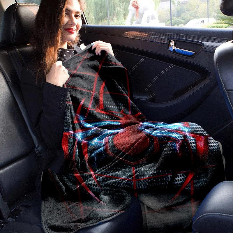 1pc Spider-Man Printing Blanket - Soft, All-Season Throw for Office Blanket,  | Personalized Gift with Adorable Cartoon Design