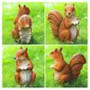 Realistische Eichhörnchen-Figur 20 cm Harz Waldtier-Statue für Innen Außen Garten Hof Terrasse Haus Tischdekoration