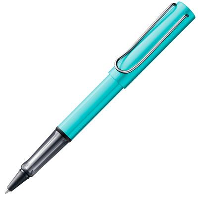 LAMY Tourmaline Rollerball Pen Ergonomic Grip Line Width M Lightweight Aluminum Body Rollerball with Black Refill LAMY M 63 AL-star - Transparent,