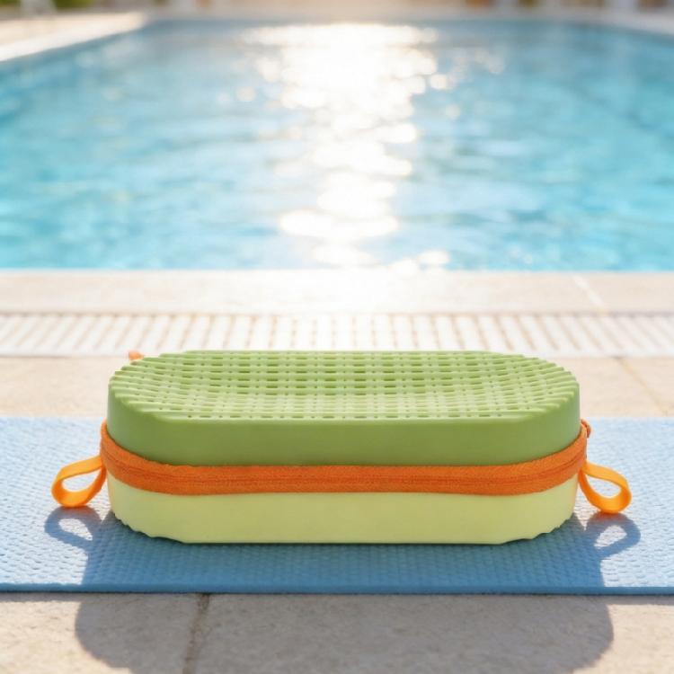 Durable Swim Accessory Holder With Reinforced Edges And Cushioned Interior For Item Security