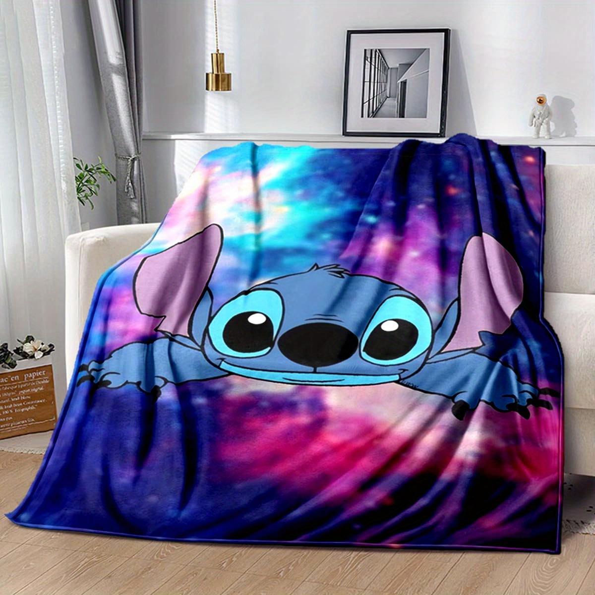 

1pc Cute Stitch Printing for All Season, Cartoon, Office, Lunch Rest, Camping Talk, Car, Multifunctional Gift 130cmx150cm