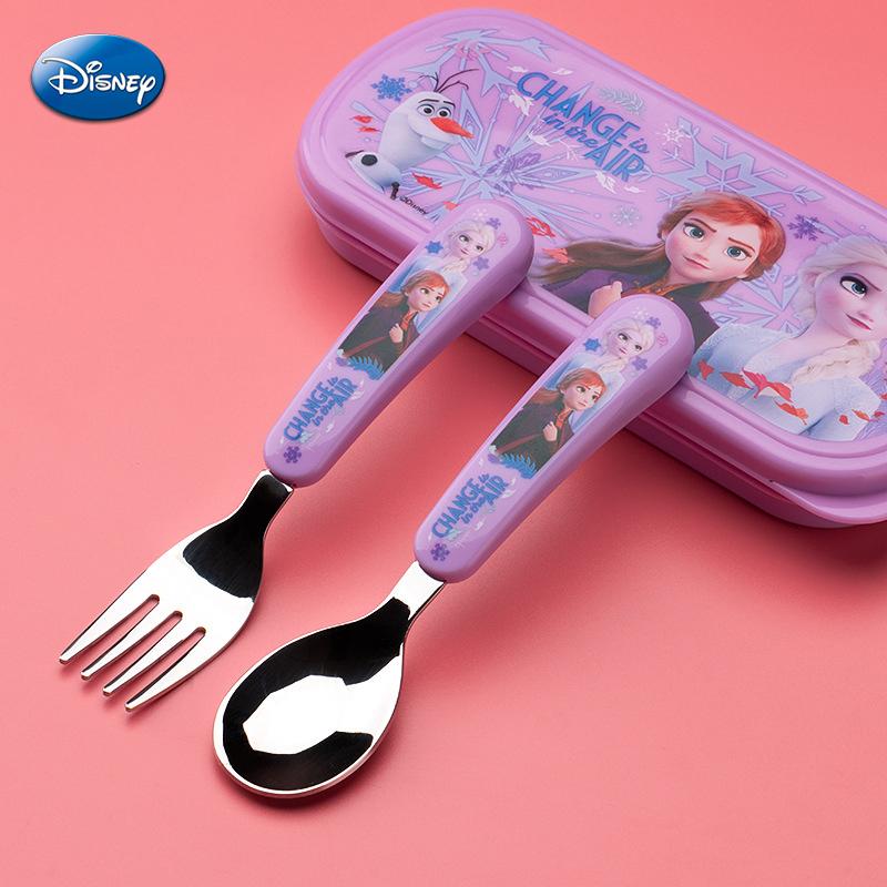 Disney Mickey and Minnie Mouse Tableware Set Frozen Elsa 3D Cartoon Children's Tableware Set Travel Tableware Set