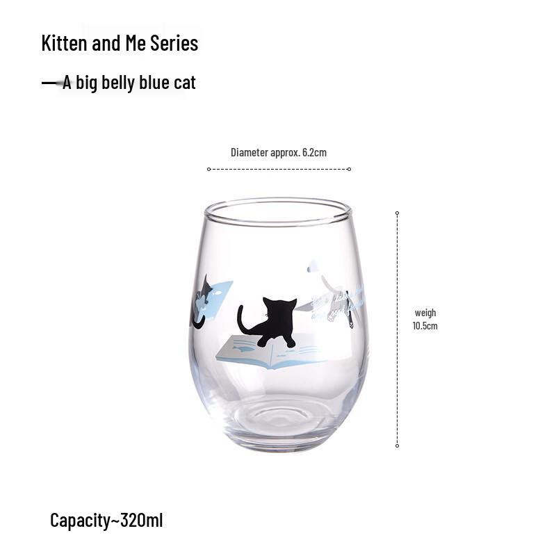 

OLOEY Cute Cat Belly Glass Cup