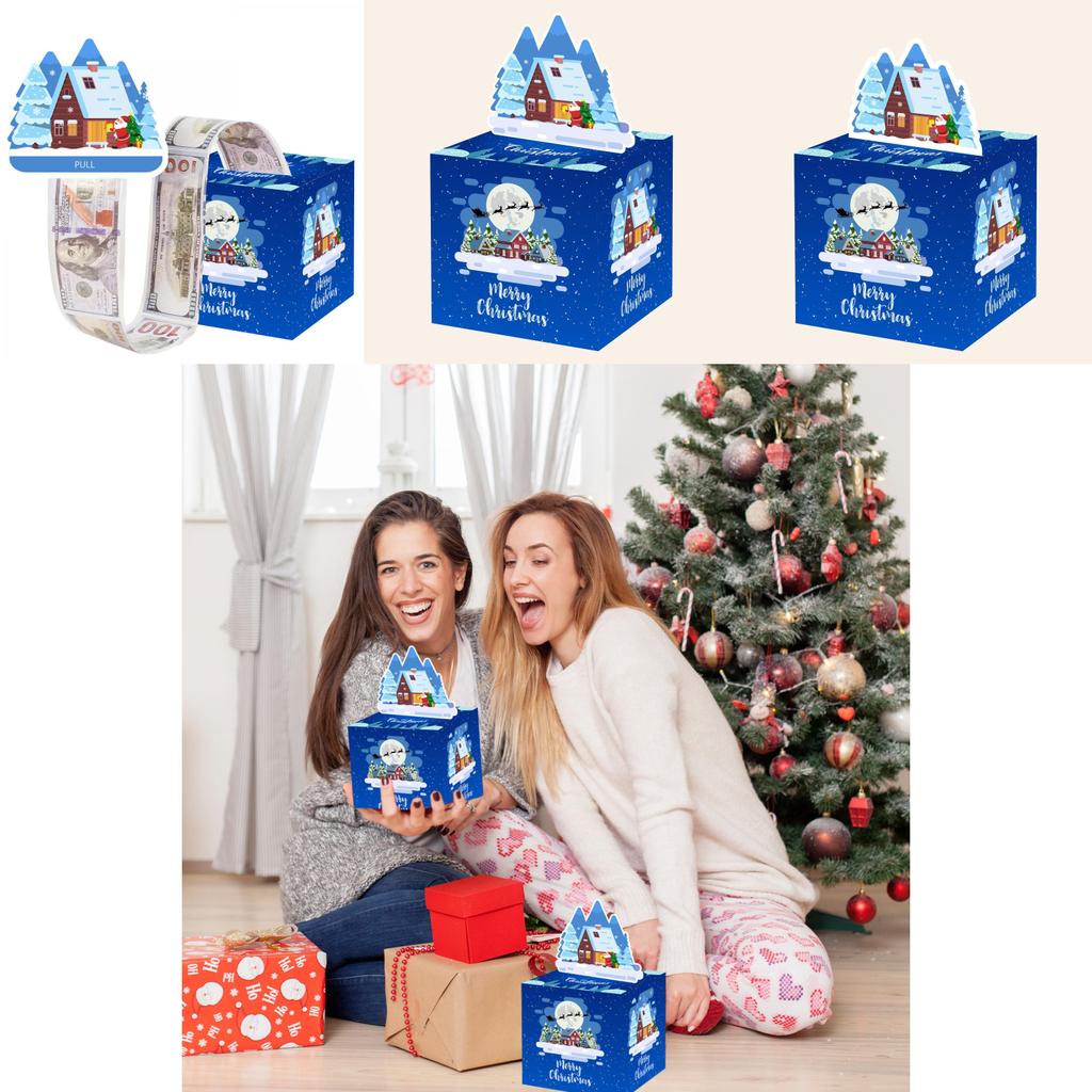 Christmas Snow House Gift Box For Festive Party Decor And Holiday Atmosphere Enhancer