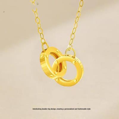 Gold-Plated Copper Clavicle Necklace for Women - 2025 Light Luxury Holiday Gift