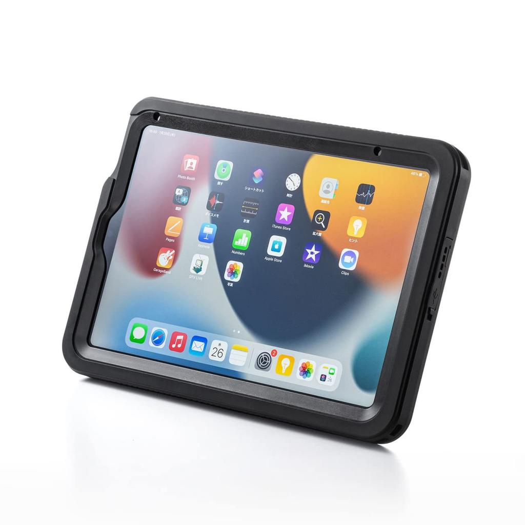 SANWA SUPPLY IPad Mini Shockproof and Waterproof Case, PDA-IPAD1816, Black