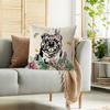 GAGEC Spring Pillow Covers 18x18 Inch English Bulldog Throw Pillowcase Hello Spring Home Sofa Holiday Cushion Case Farmhouse Dog Spring Decorations
