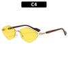 New fashion frameless trimmed sunglasses Internet celebrity elegant and thin sunglasses personalized versatile models