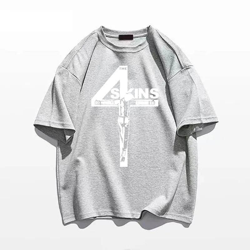 The 4 Skins Oi T Shirt Uk Punk Streetpunk 4Skins Male Teeshirt Summer Top Man Brand Tee Shirt Fashion Streetwear Casual Clothing