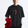 Zara Ss24 Year Of The Dragon Limited Edition Color Block Faux Two-Piece Round Neck Pullover Long Sleeve T-Shirt Men Tops Gray 0722408-922