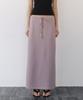 After Glow Wood Detail Drawstring Maxi Skirt_Taupe Pink