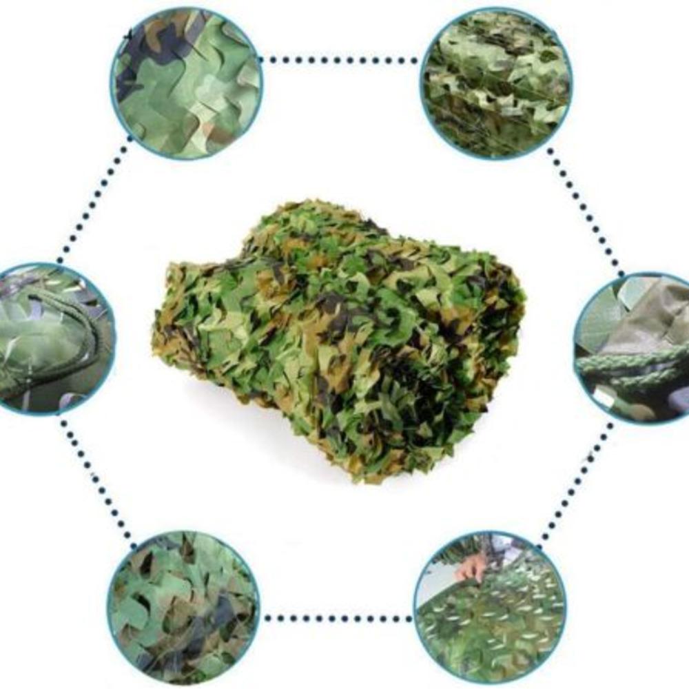 6*8m Foldable Camouflage Net Hunt Army Camping Camo Durable Large Tactical Woodland Netting Cover DIY Decor with Reinforced Edge