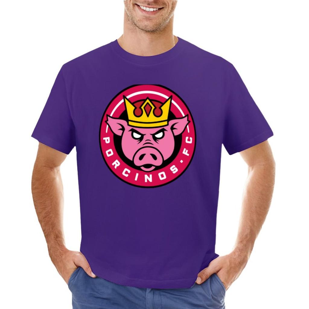 Porcinos Fc Tshirt Vintage T Shirt Mens Graphic Tshirts
