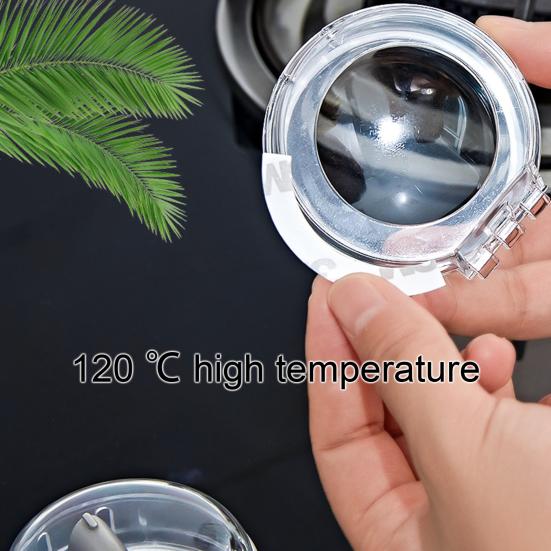1 Pair Covers Stove Safety Transparent Heat-resistant PC Kitchen Safety Guard Gas Knob