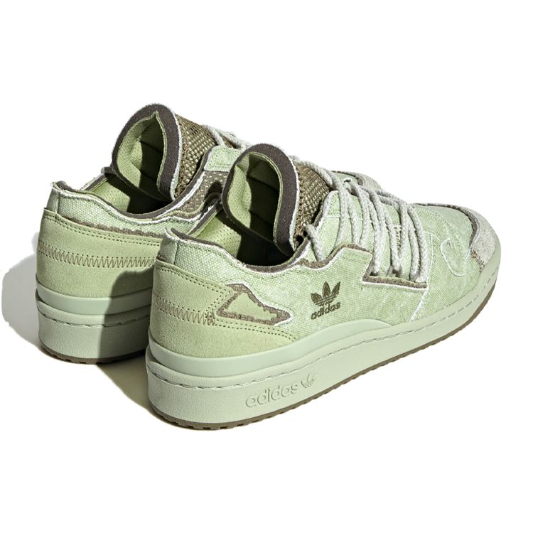 Adidas Originals Forum 84 Tênis de Cano Baixo de Couro Sintético Tênis Unissex Verde-Feijão FZ6575
