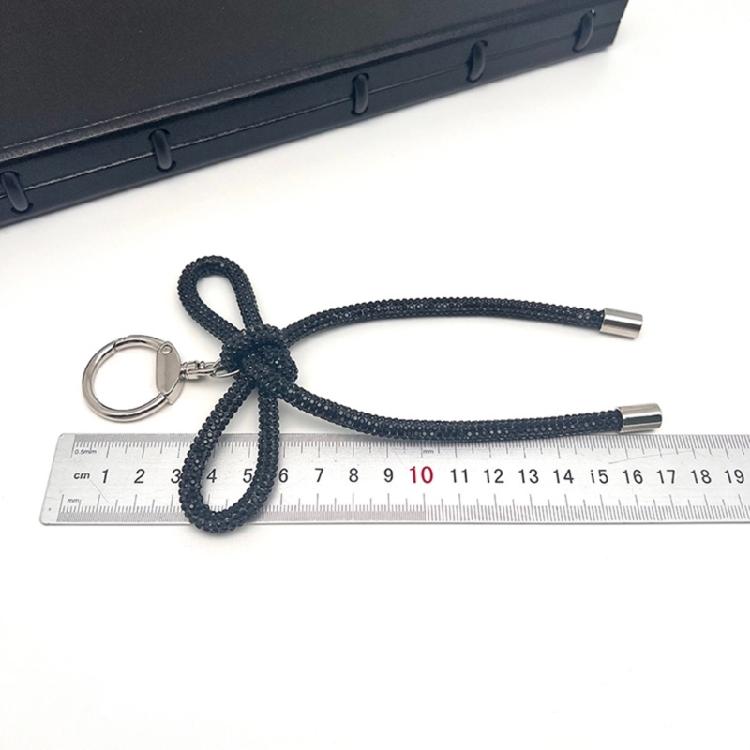 Fashion Forward Rhinestones Bowknot Key Chain Trendy Rhinestones Bowknot Key Chain Charm Stylish Keyrings Pendant