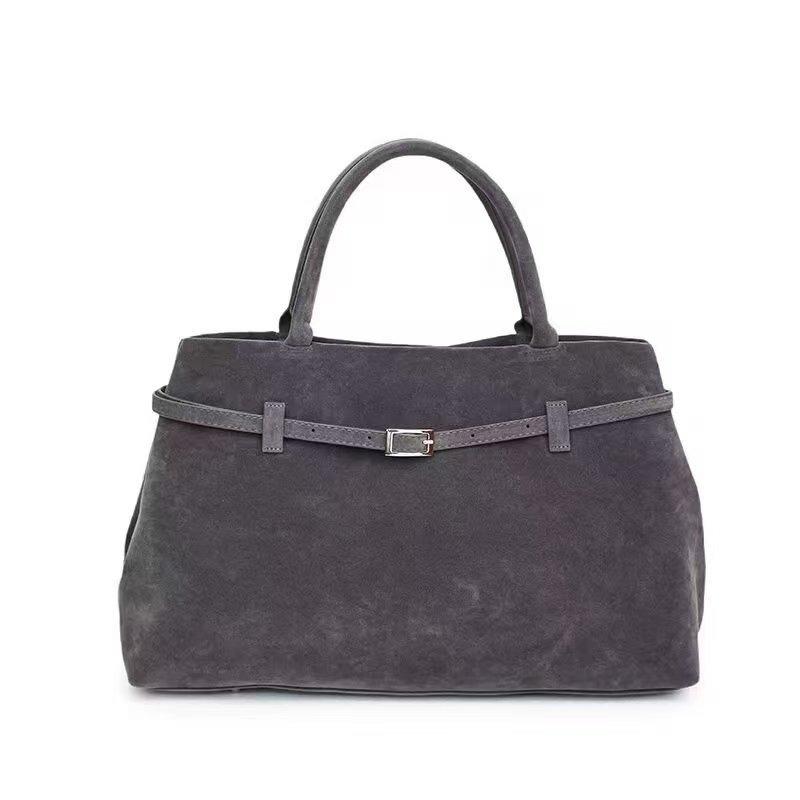 

Fashion Trend Versatile Vintage Suede Women s Tote Bag Handheld Shoulder Bag сірий колір