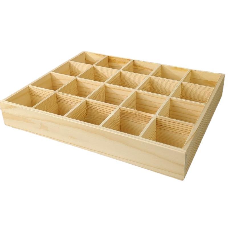 Деревянный настольный лоток-органайзер с отделениями