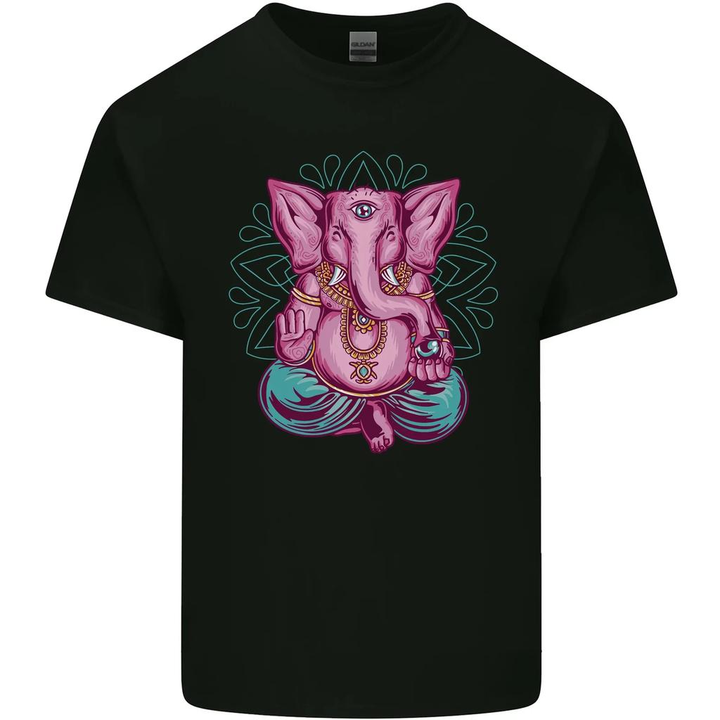 A Meditating Elephant Yoga Spiritual Kids T-Shirt Childrens