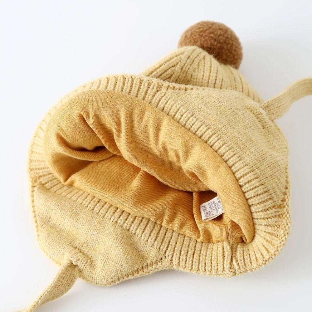 Cotton Kids Beanie Warm Thick Earflap Hat Skin Friendly Kids Hat Daily Outdoor