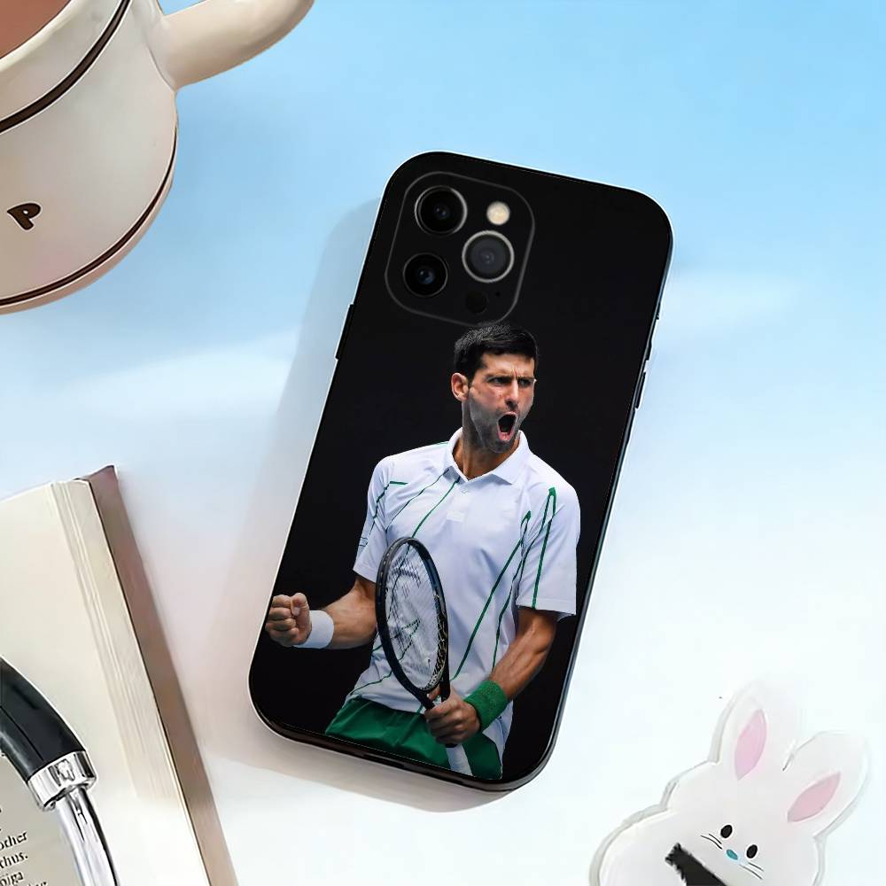 GOAT-Novak Djokovic Handyhülle Für iPhone 17, 16,15,14,13,12,11 Plus,Pro Max, Andere Weiche Schwarze Abdeckung
