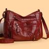 Women's Shoulder Bag PU Large Capacity Multifunctional Messenger Bag Vintage Mother Bag