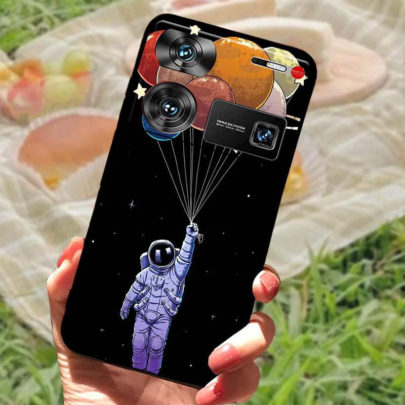 Shockproof Funda For ZTE Nubia Z60 Ultra Case Silicon Black Soft Bumper for Nubia Z60 Ultra Phone Cases Z60Ultra Cartoon Shell