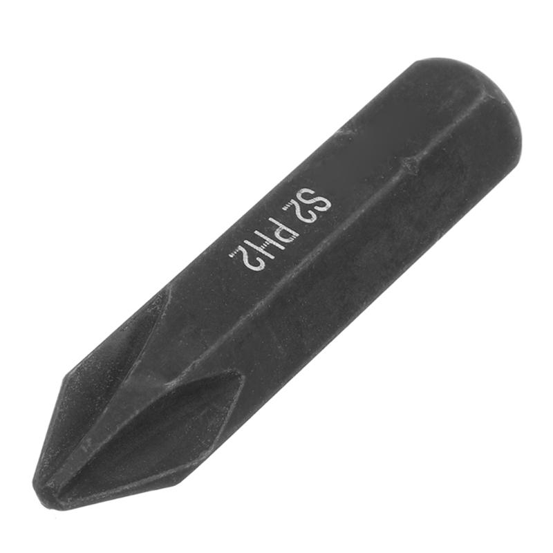 3 Pieces Screw Bit S2 Alloy Steel  PH1 / PH2 / PH3  for Cross Drill Bit   Black  Replaceable  Strong Magnetic Bit