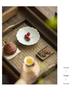 Ceramic High-Legged Tea & Pastry Plate - Exquisite Chinese Style for Engagements & Snacks
