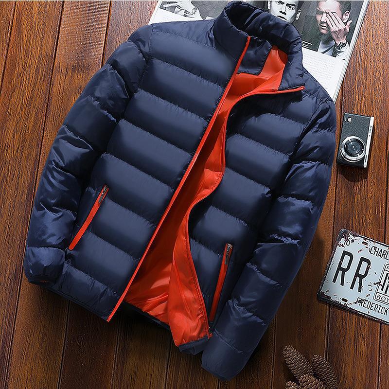 Giacca Sportiva da Uomo Ispessita Autunno/Inverno con Collo Alto Imbottita in Cotone - Cappotto Caldo Casual da Esterno