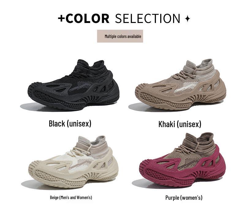 Venom Damen Frühjahr 2026 Fly-Knit Mesh Sneaker - Dicke Sohle, Atmungsaktiv, Vielseitiger Casual Socken-Stil