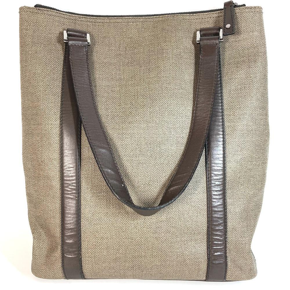 BVLGARI Weekend Logo Vertical Tote Bag Shoulder Bag PVC/Leather gray/Black