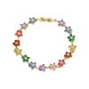 Einzigartiges Buntes Zirkon Armband Leichter Luxus Damen Handkette Dopamin Handgelenk Schmuck Feier Party