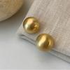 Vintage Exaggerated Personality Round Matte Stud Earrings for Women Temperament Enfashion Korea Earring Jewelry Accessory Gift
