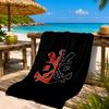 Fußballverein Aufgedrucktes Mikrofaser-Strandtuch, Weich und Saugfähig, Schnelltrocknend, Ideal für Sommerreisen, Strand-Essentials, Schwimmbad