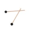 2Pcs Ethereal Drumstick Rubber Round Head Wood Handle Drum Hammer Percussion Accessories