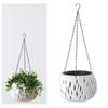 Plastic Hanging Basket Outdoor Hanging Pot with Drainer Chain Home Decor