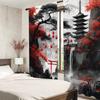 2 ks Polozatemňovací závěs Design japonské krajiny a brány torii Polyesterová tkanina Současný styl Lze prát v pračce Kapsa na tyč
