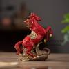 1 Stück Keramik-Pferde-Ornamente Glücksbringendes Sternzeichen-Pferd-Ornament Heimdekoration Rotes Sternzeichen-Pferd Tier-Maskottchen Schreibtisch-Dekoration