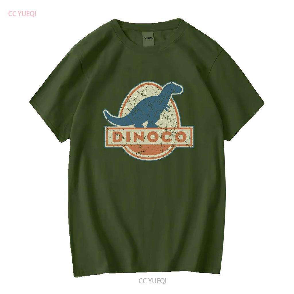 Dinoco Oil 1930 Vintage Womens T Shirt Long or Short Sleeves Vintage Washed Homme Soft Stylish Slightly Streetwear Fashion
