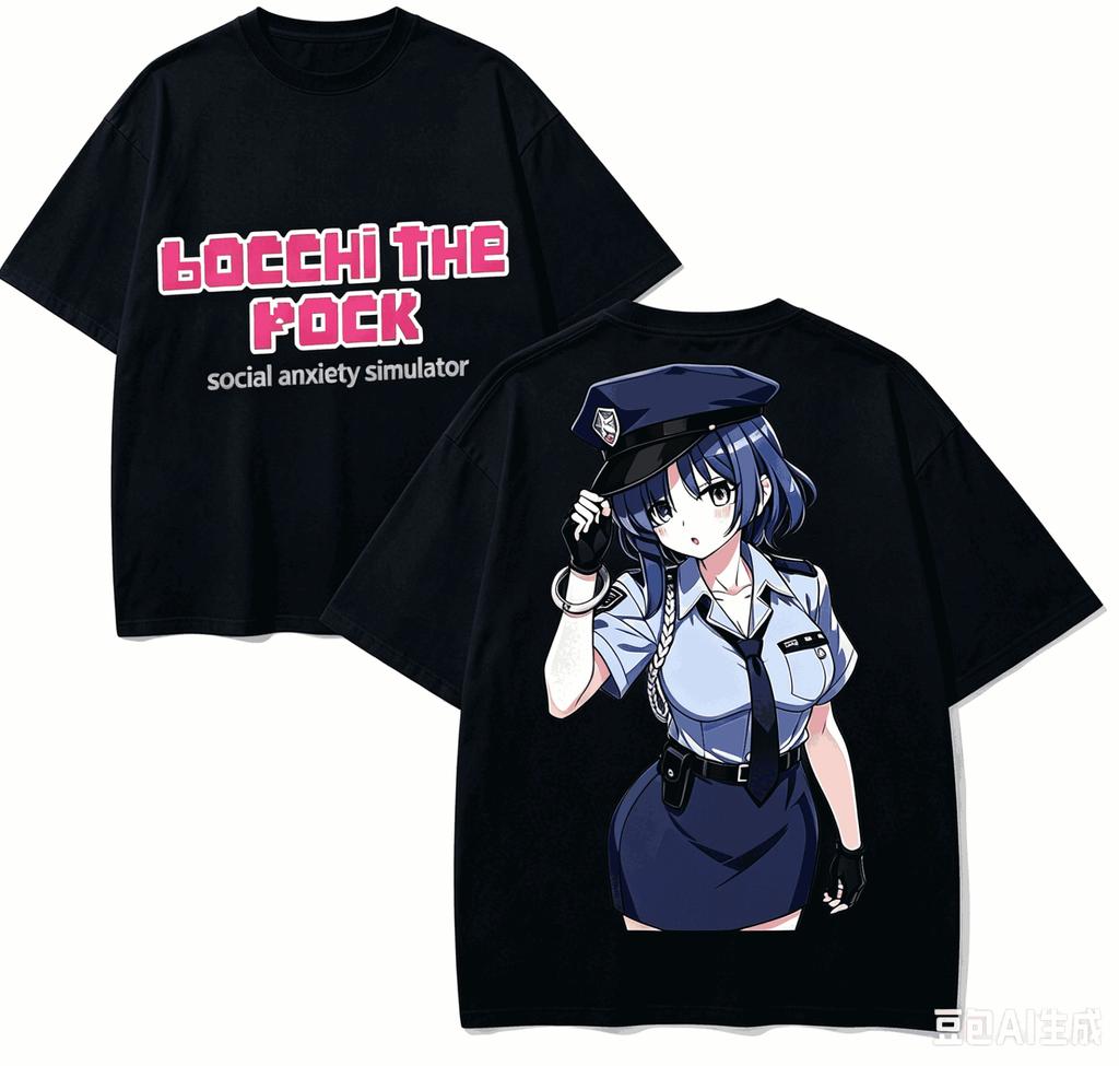 Bocchi The Rock Anime Lover TShirt Harajuku Cotton NewModel Oversized Unisex High Street Retro Fashion Couples Comfortable