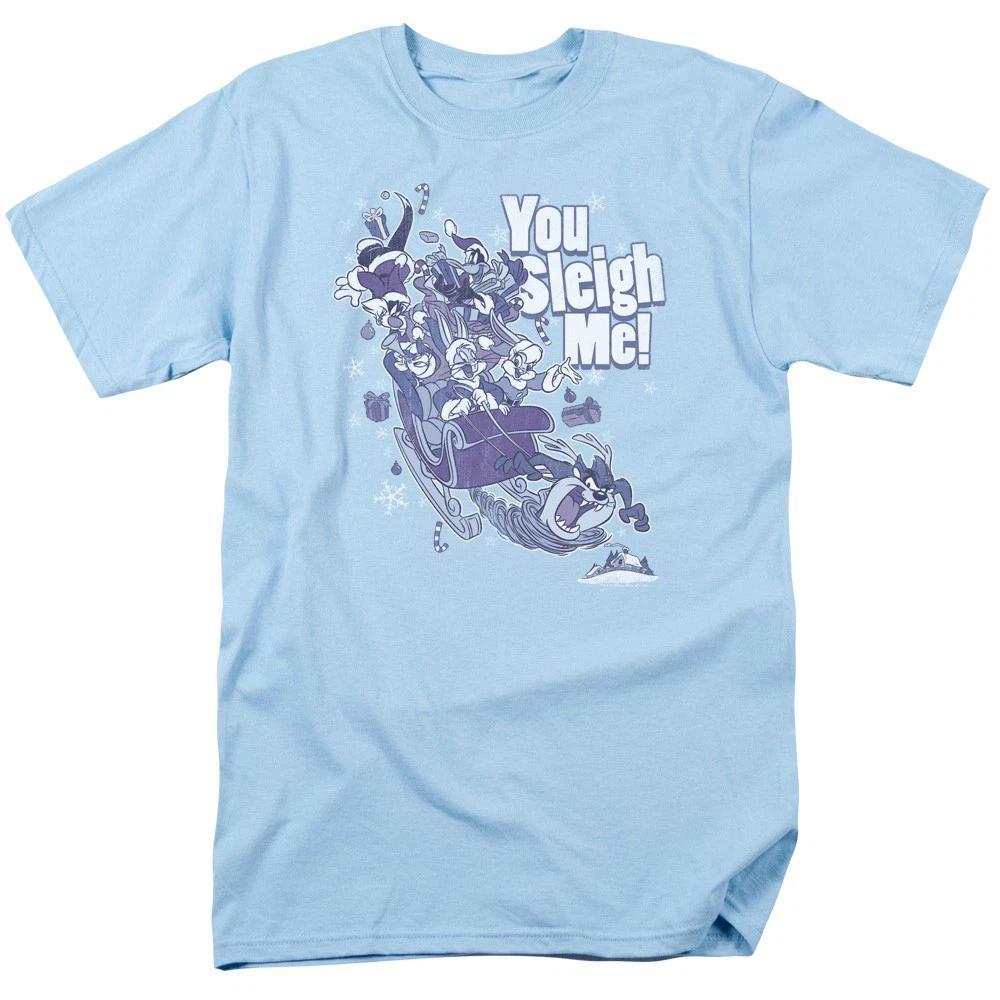 Looney Tunes - You Sleigh Me -  Unisex Short Sleeve Children s T-shirt - Blue 110