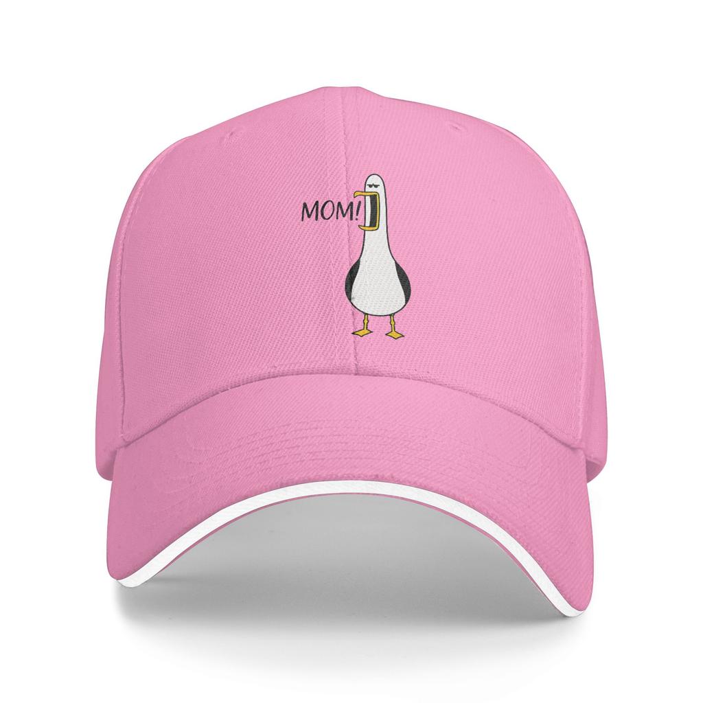 Seagull Mom Funny Mama Seagulls Sandwich Baseball Cap Casual Washed Mothers Day Sun Cap Unisex Women Summer Unstructured Soft Hat